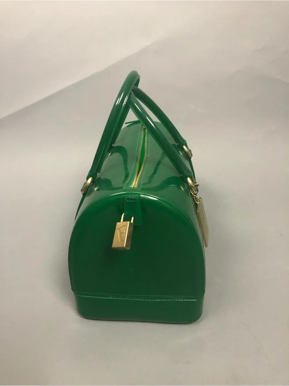 Furla Glossy Green Dome Satchel